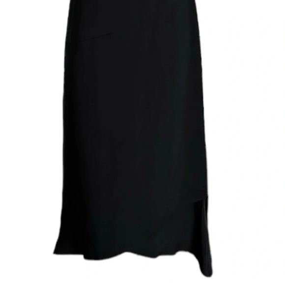 BLOOMINGDALE’S Silk Dress Black Classic Timeless Chic Midi Length, Size 2 - Picture 3 of 16